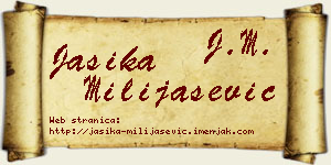 Jasika Milijašević vizit kartica